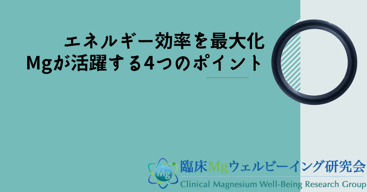 エネルギー効率を最大化!マグネシウムが活躍する4つのポイント